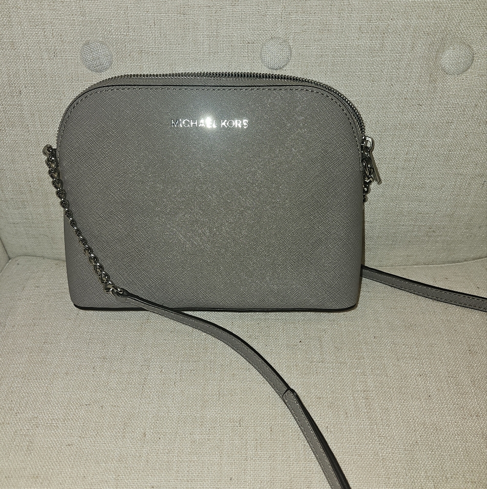 Michael Kors Silver Gray Crossbody Bag